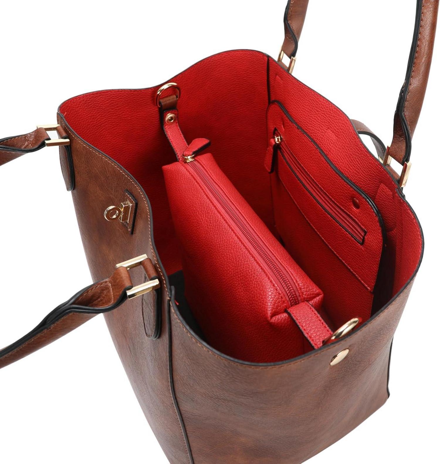 Große Shopper Handtasche Damen Leder Schultertasche Henkeltasche