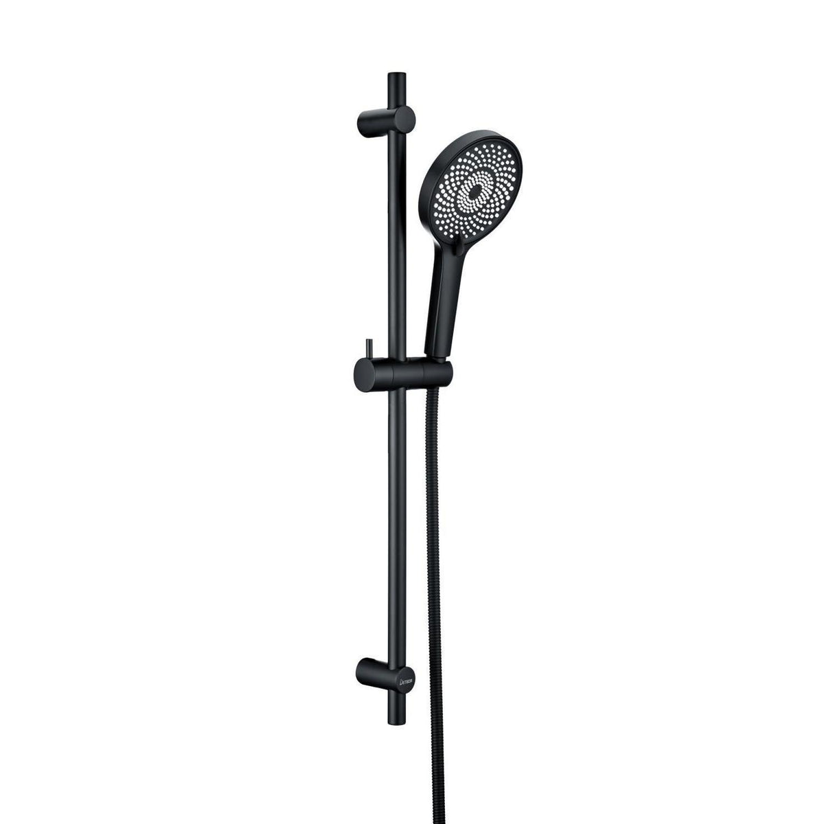 Edelstahl Duschstange mit Brause 90cm – Komplettset Schwarz
