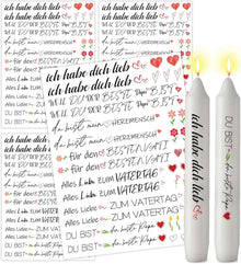 Kerzentattoo Vater Geschenk DIY Stickerbogen Papa A5