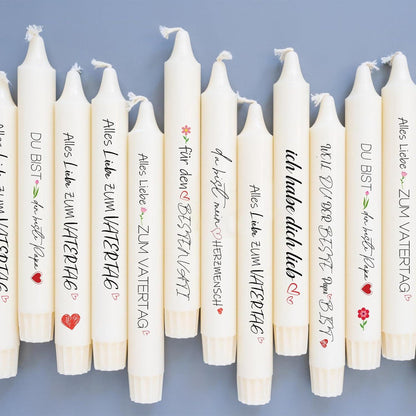 4er Set Kerzentattoos Vatertag A5 DIY Stickerbogen Geschenk Papa