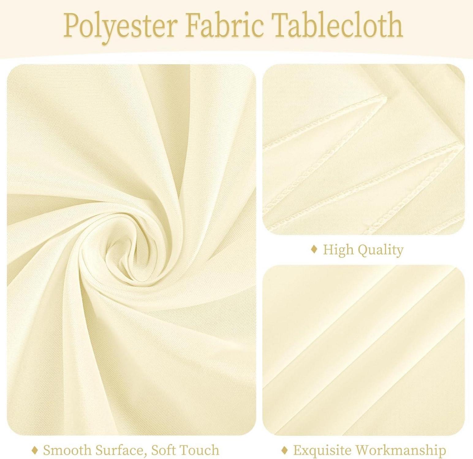 2er-Pack beige Tischdecken 153x260 cm Polyestergewebe rechteckig 1,8 m