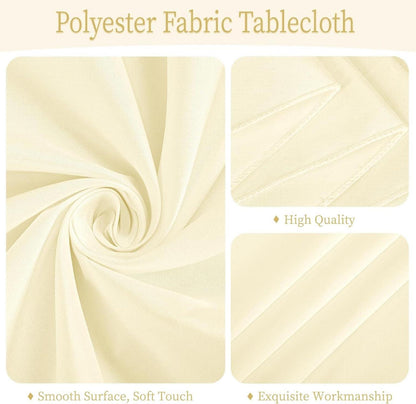 2er-Pack beige Tischdecken 153x260 cm Polyestergewebe rechteckig 1,8 m