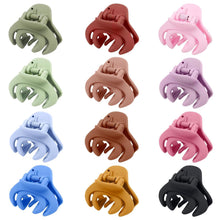 12er Set Kleine Octopus Haarklammern Damen Mädchen Bunte Matte