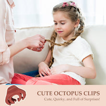 12er Set Matte Octopus Haarklammern, Bunte Haarspangen für