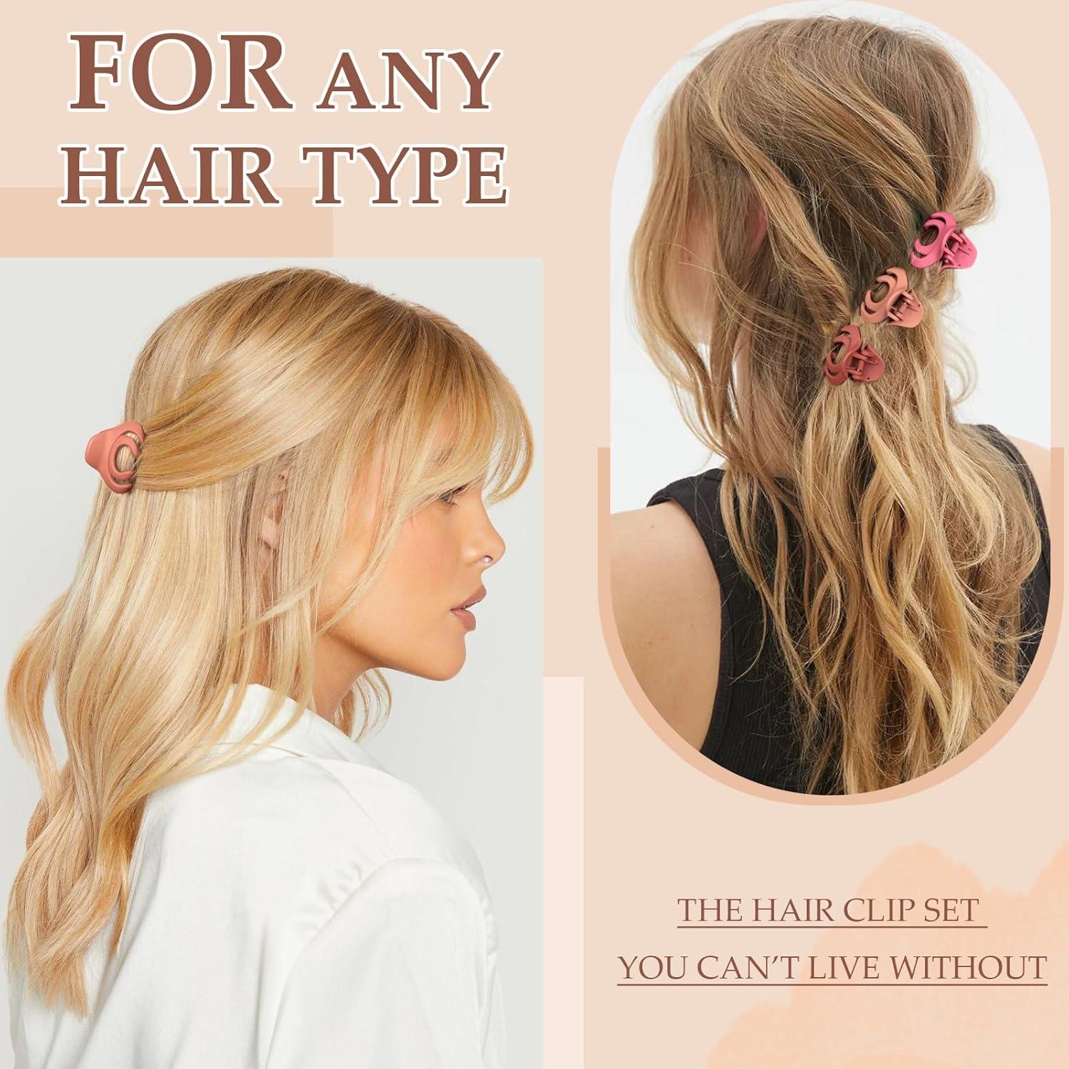 12er Set Haarklammern Octopus Damen Mädchen Bunt Haarspangen Clip