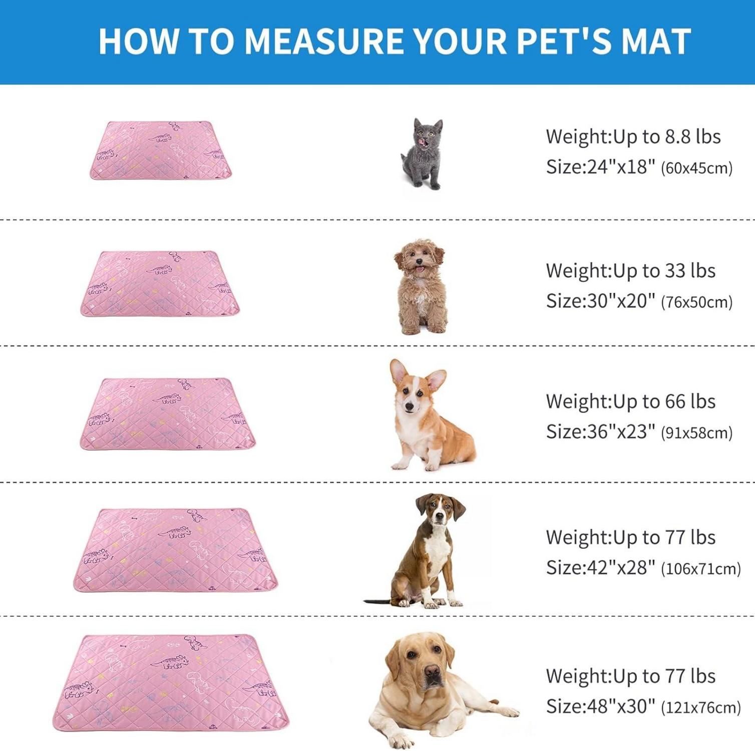 Welpenunterlagen 2er Set Waschbar für Hunde Pink 60x60cm