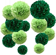 Pompons Deko Grün Hochzeit Gartenparty Dschungel Konfetti Einfachheit