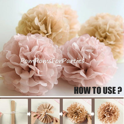 20er Pompons Dekoration Vintage Boho Hochzeit Party Gartenparty Baby