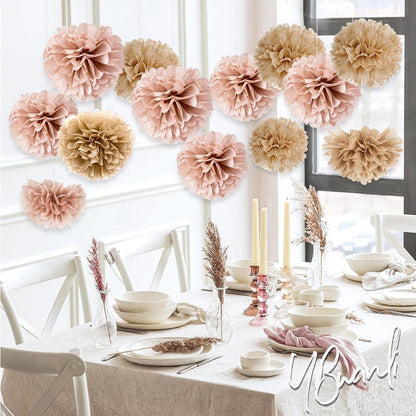 20er Pompons Deko Vintage Boho Hochzeit Party Baby Warme elegante Deko