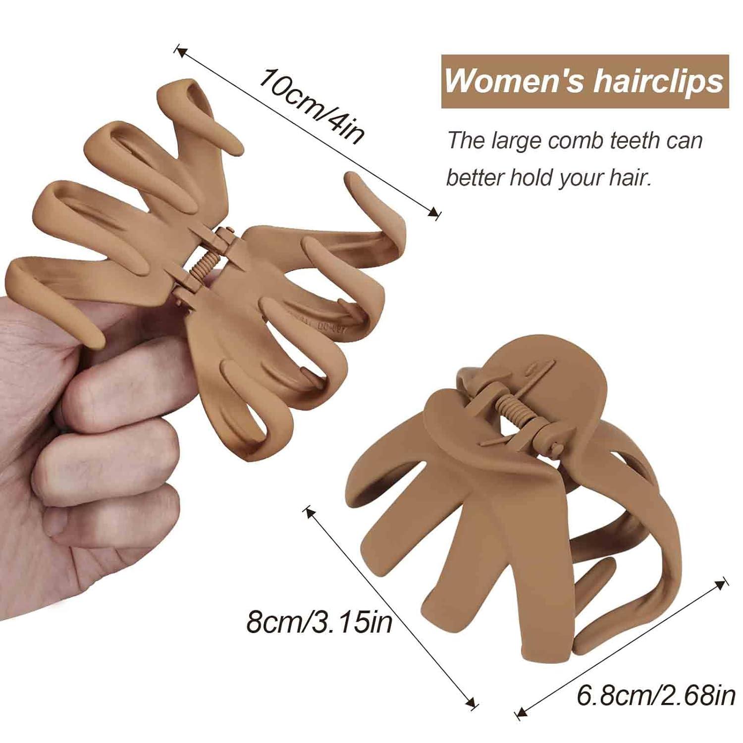 2 Bloms Octopus Haarklammern Damen Groß Rutschfest Hair Claw Clip