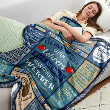 Flanell Decke 150x130cm Lehrer Geschenk Abschiedsgeschenk