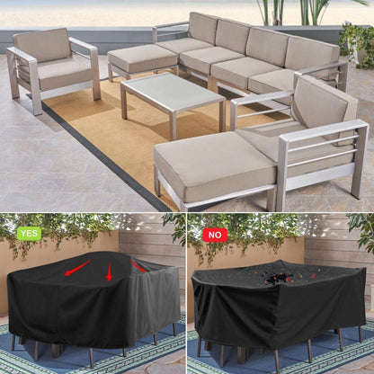Wasserdichte Gartenmöbel Abdeckung 160x130x90cm – Winterfest & UV-Beständig