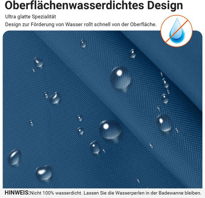 Duschvorhang 150x200cm Dunkelblau Beschwerter Saum