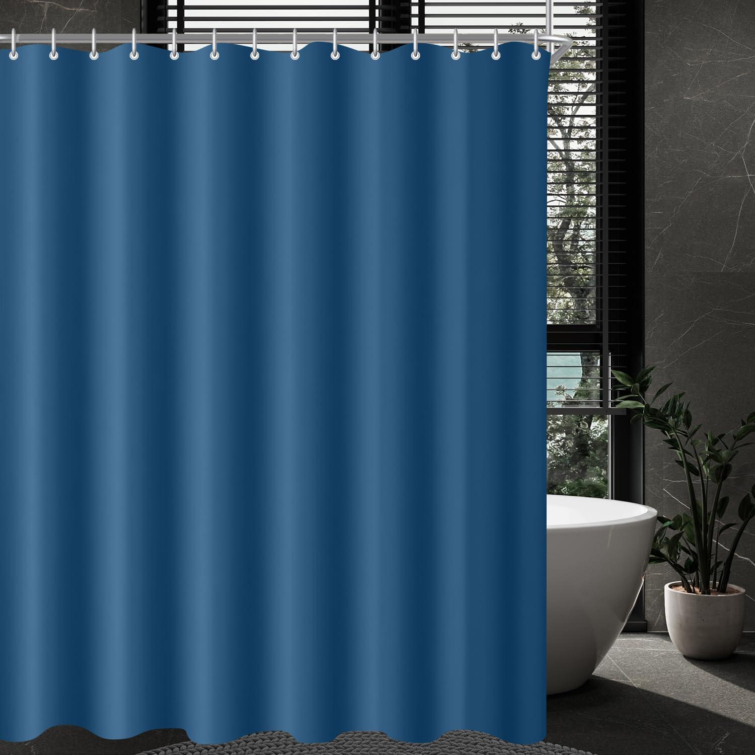 Duschvorhang Dunkelblau Antischimmel Wasserdicht Polyester 300x200cm