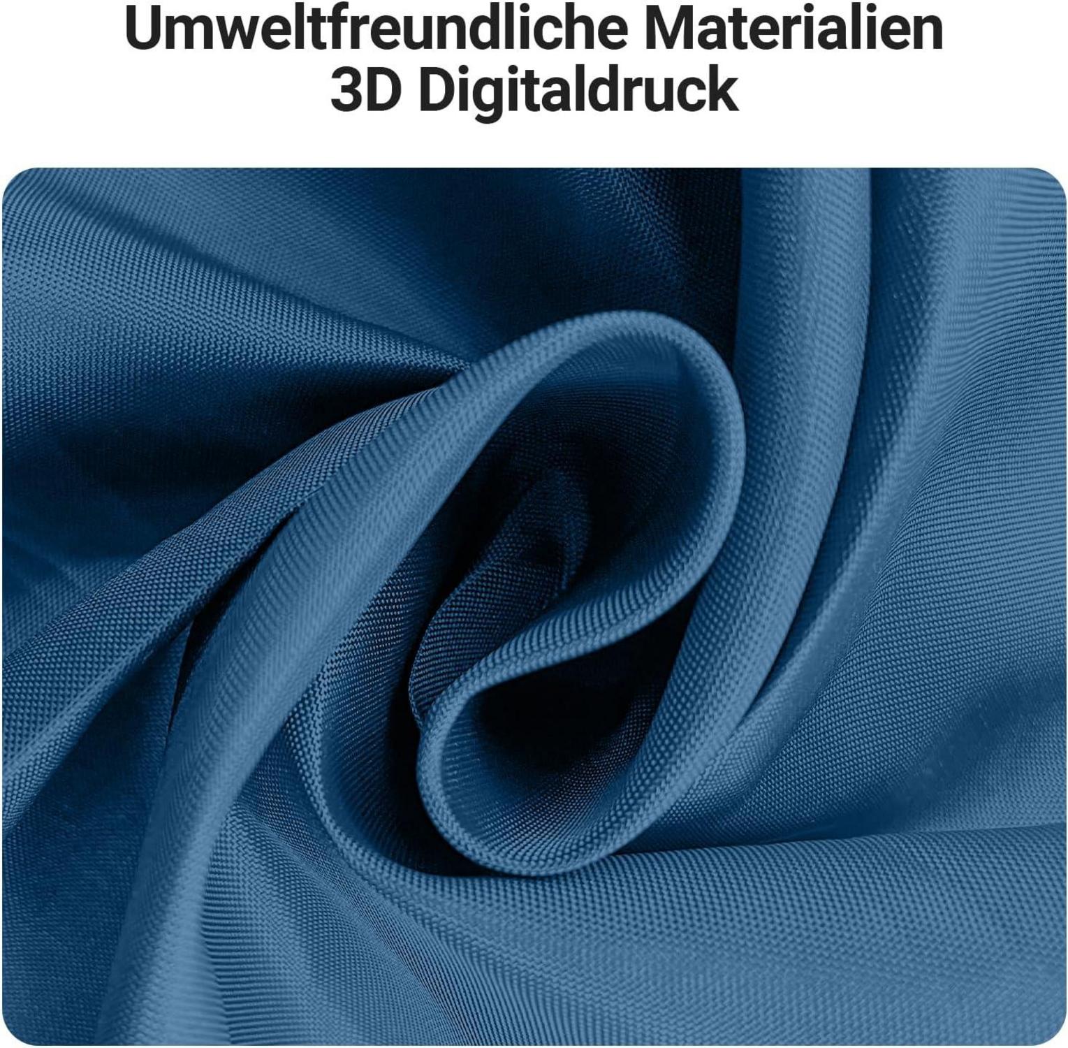 Duschvorhang Dunkelblau 300x200cm Antischimmel Wasserabweisend Polyester