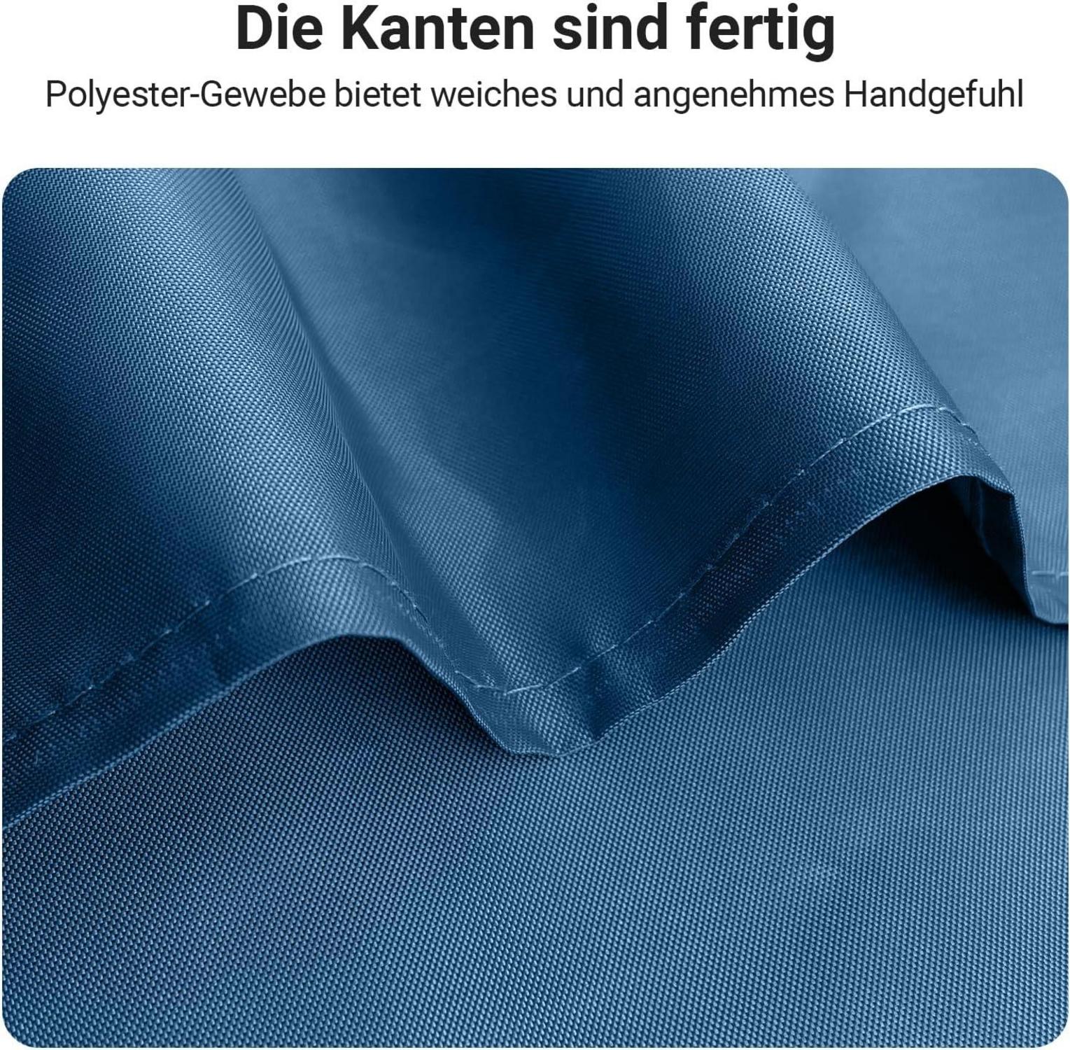 Duschvorhang Dunkelblau 200x200cm Antischimmel Polyester Stoff mit beschwertem