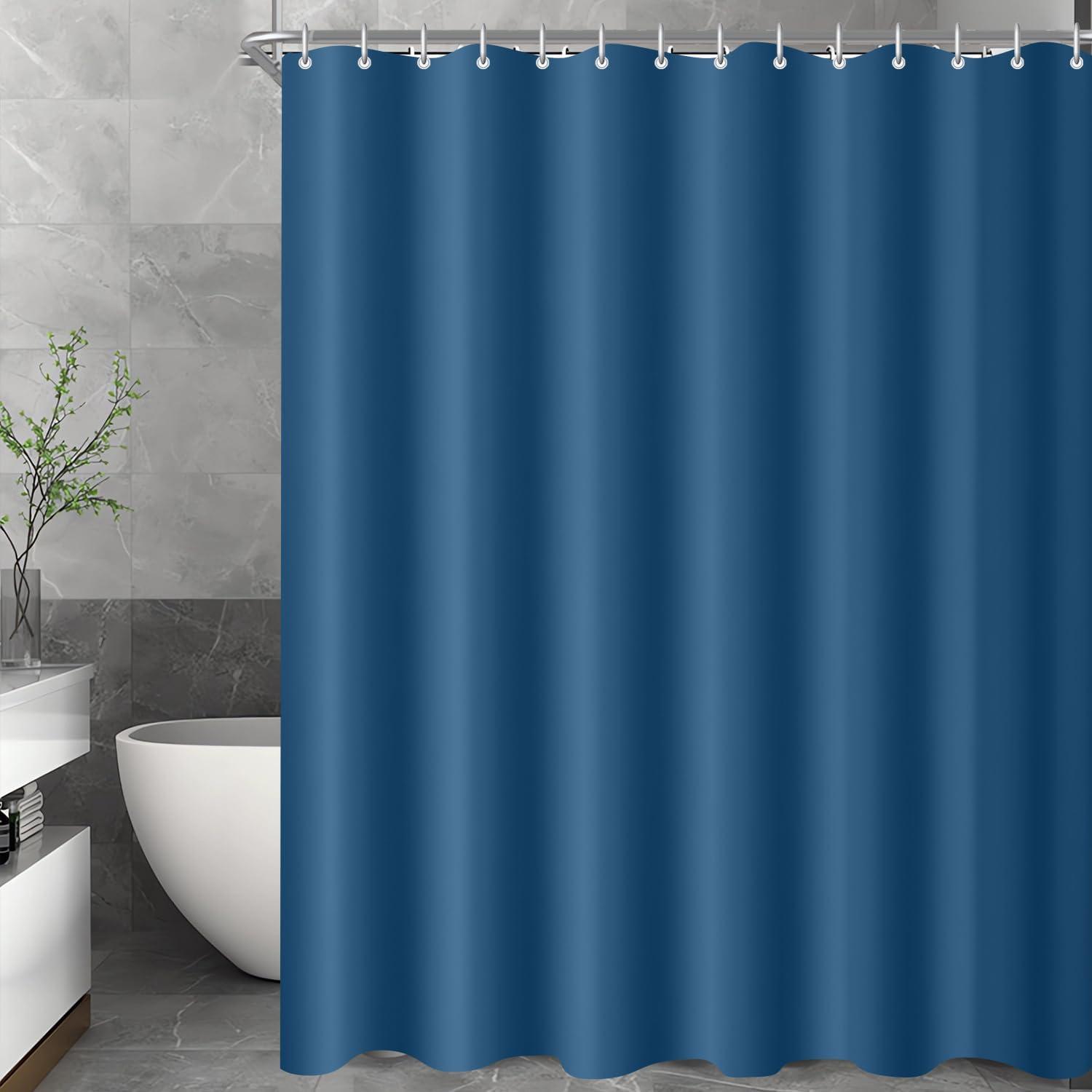 Duschvorhang Dunkelblau 200x200cm Antischimmel Polyester Waschbar