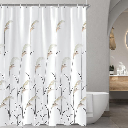 Duschvorhang 100x200cm Weizenohr Saum Antischimmel Wasserabweisend H200 x B100 cm