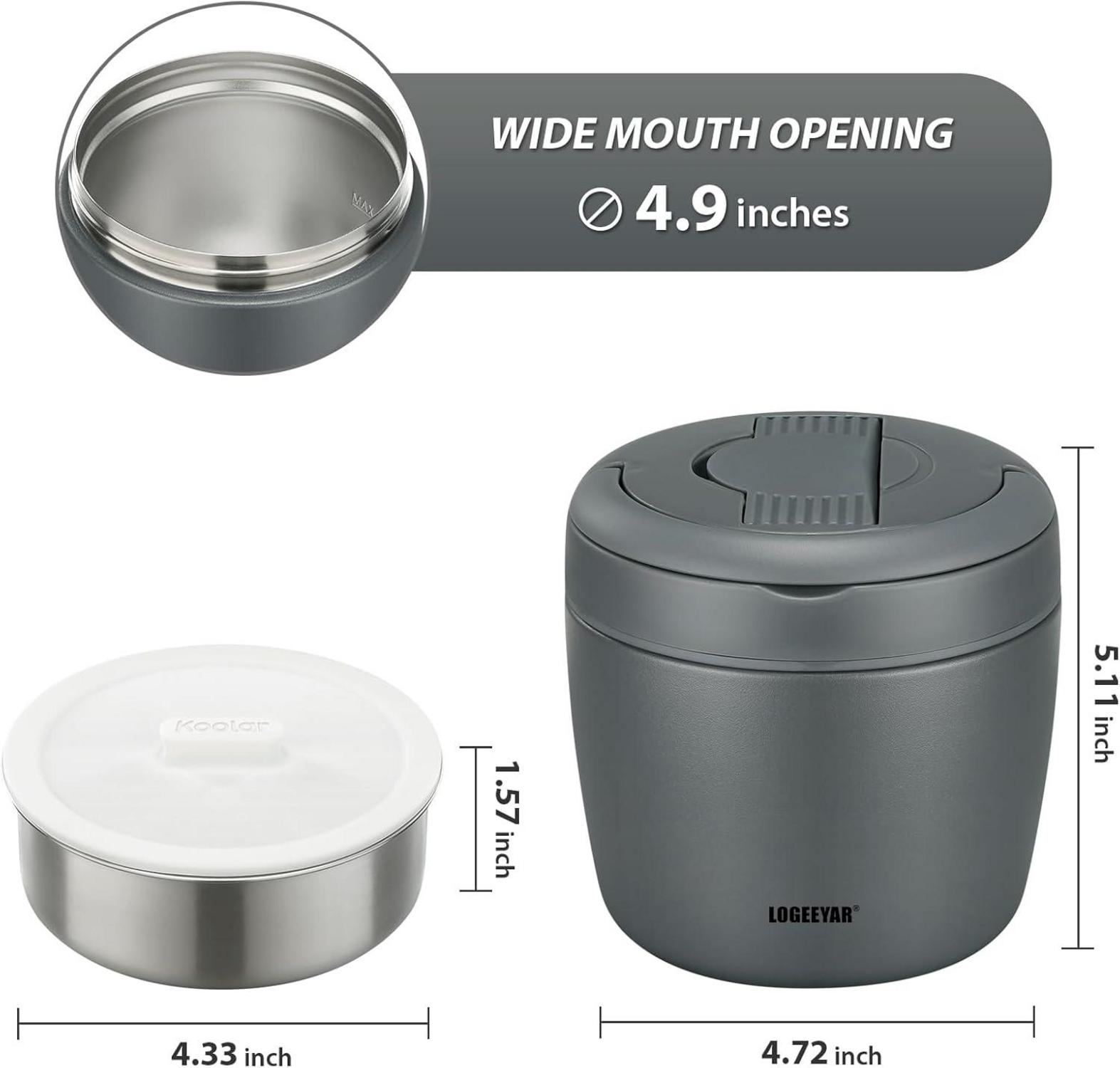 Thermobehälter 970ml Edelstahl Auslaufsicher Warmhaltebehälter Suppen