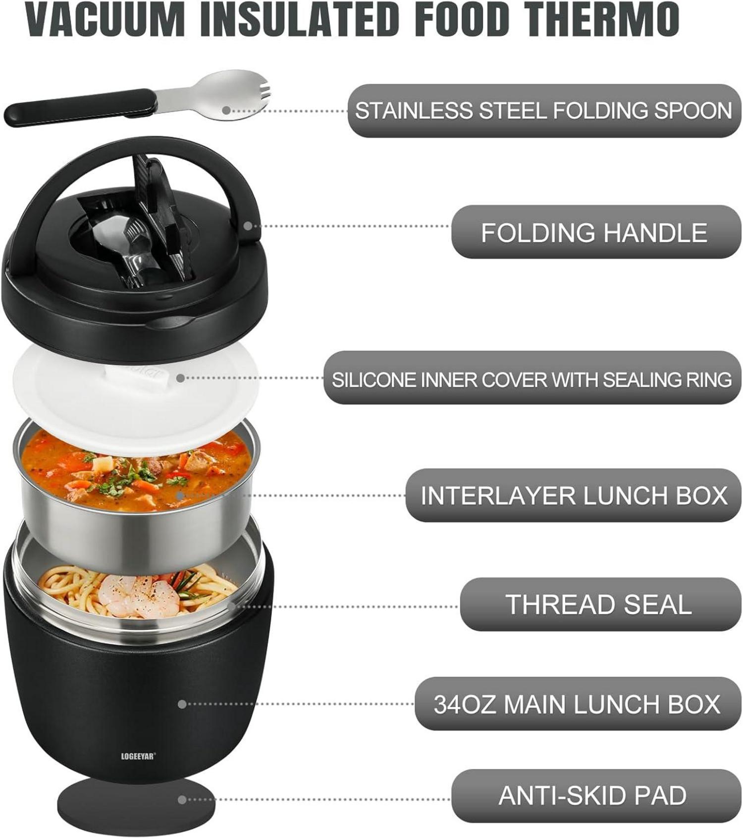 Thermobehälter 970ml Edelstahl Warmhaltebox