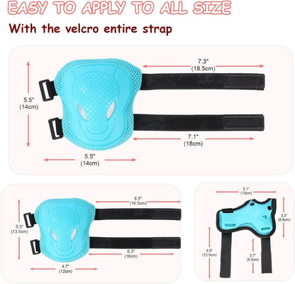 Kinder Fahrradhelm Set Knieschoner Verstellbar Skaterhelm 2-16 Jahre Alt