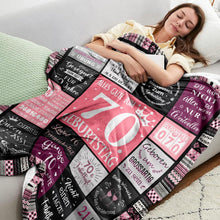 Yesbird 70. Geburtstag Frauen Deko Geschenke Decke 150x130CM