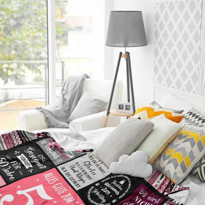 Geburtstag Decke Flanell 150x130CM Geschenk 50 Jahre