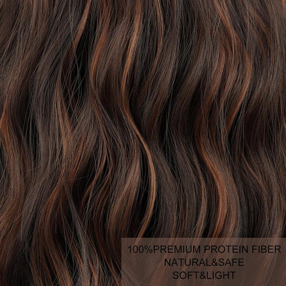 Kurze braune Bob Perücke mit Pony – Synthetisch & natürlich