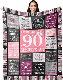Geburtstagsgeschenk Deko Flanelldecke 150x130CM