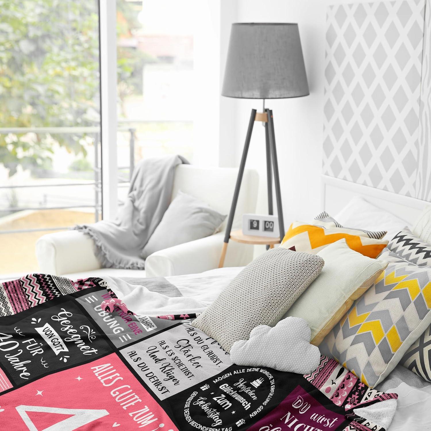 Flanelldecke 150x130CM Geburtstag Deko Frauen Geschenk