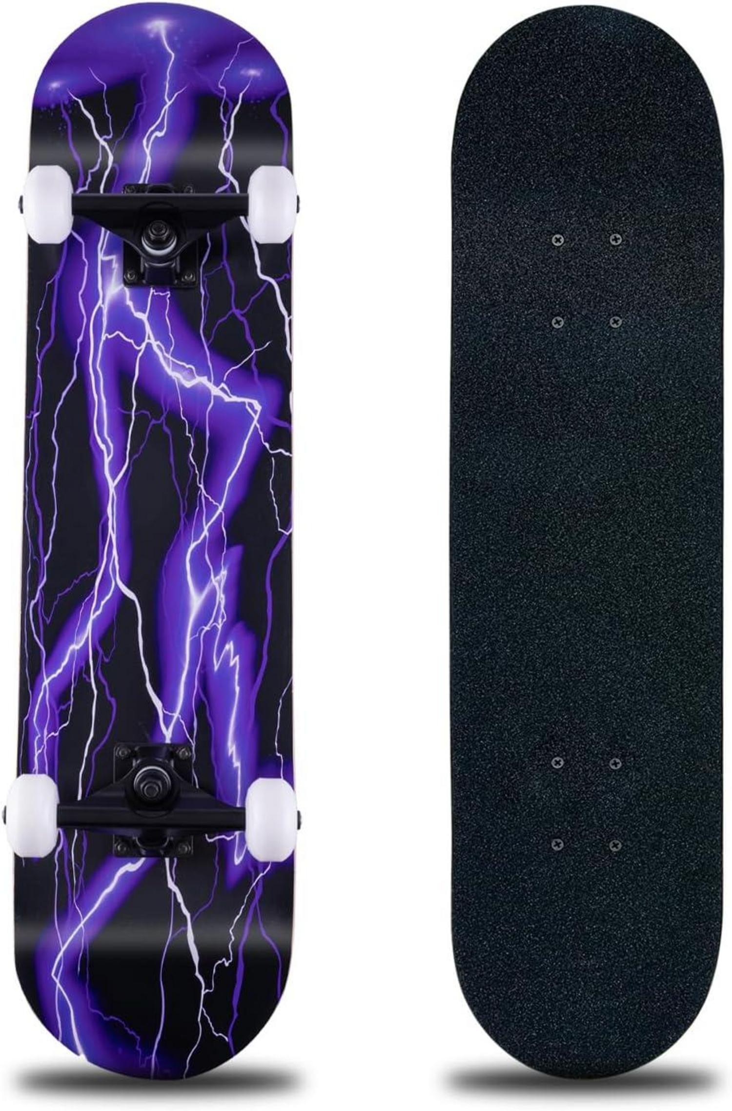 31x8 Zoll Skateboard ABEC-11 Kugellager Ahornholz Purple