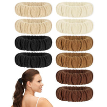 10er Set Elastische Baumwolle Haargummis Damen Dickes Haar Scrunchies