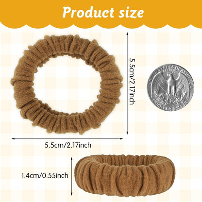 10er Set Haargummis Damen Dickes Haar Baumwolle Elastisch Scrunchies Stretch