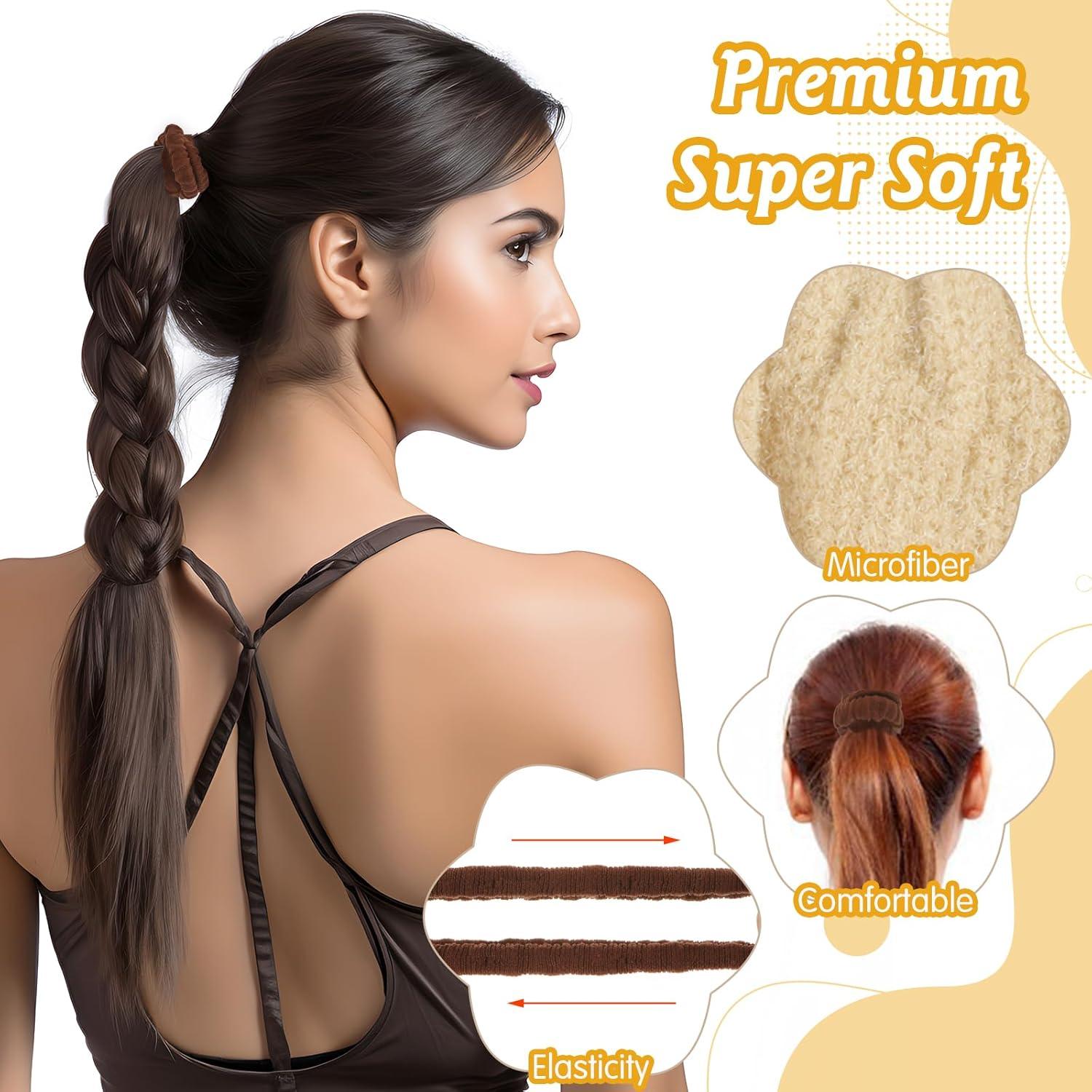 10 Stück Dick Haargummis Damen Elastische Baumwolle Scrunchies