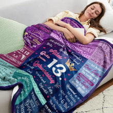 Flauschige Decke 150x130cm Geschenk Mädchen 13. Geburtstag