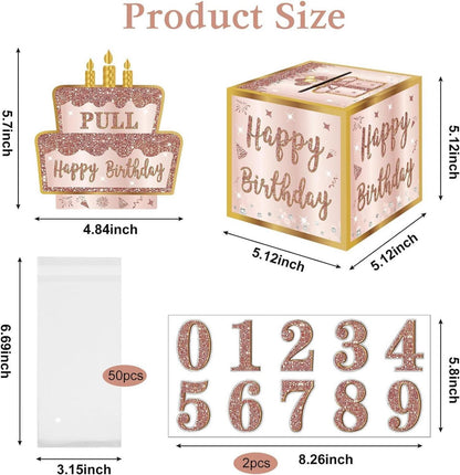 Geldgeschenkbox DIY Happy Birthday Überraschungsbox für Kinder und