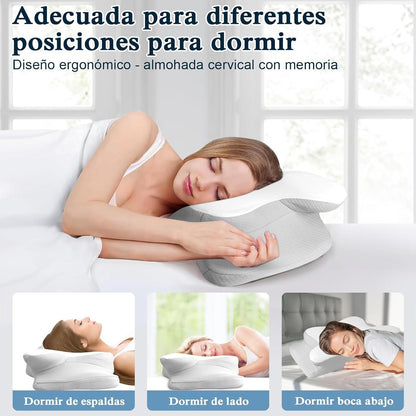 Orthopädisches Memory Foam Nackenstützkissen für Seiten- und