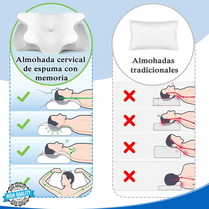 PHYSEN Orthopädisches Memory Foam Nackenkissen 62x41x13cm - Ergonomisches