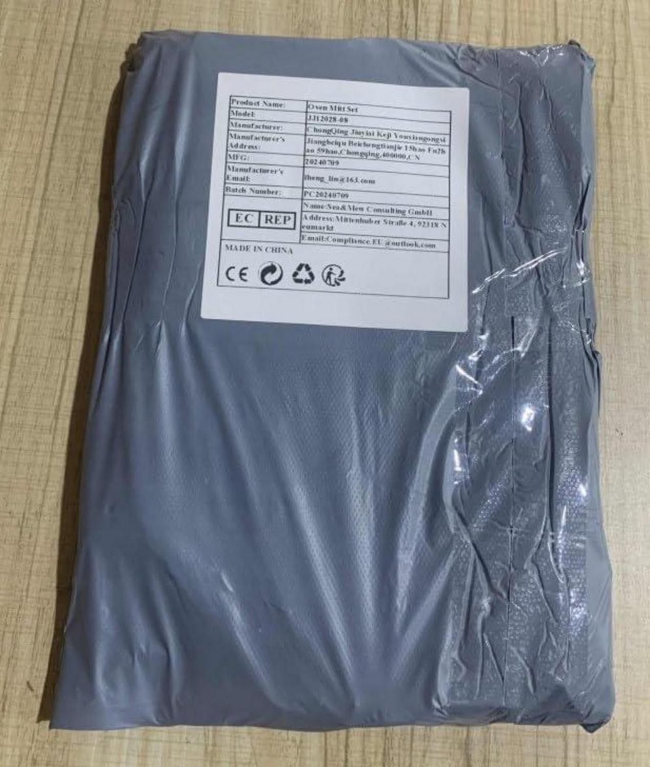 4er Set Hitzebeständige Ofenhandschuhe & Topflappen Silikon Kochhandschuhe BBQ Khaki