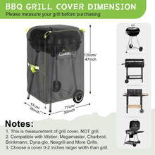 UIRWAY Grillabdeckung Wetterfest für Gasgrill 77x67x120 cm