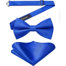 Einfarbige Herren Fliege mit Einstecktuch Set - Burgund