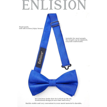 Einfarbige Herren Fliege mit Einstecktuch Set - Burgund