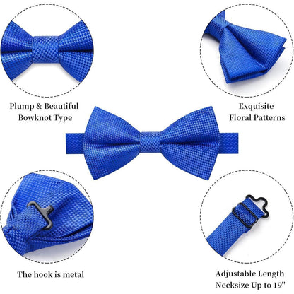 Einfarbige Herren Fliege mit Einstecktuch Set - Burgund