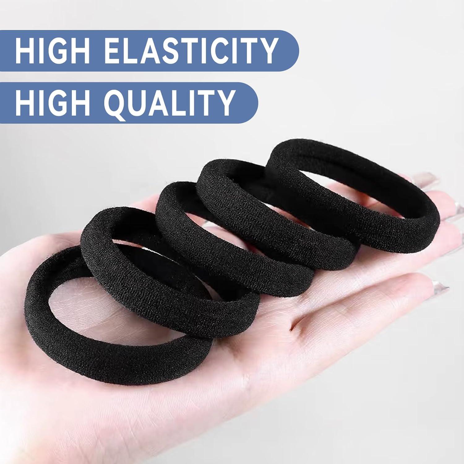 20er Set Haargummi Schwarz Elastisch Haarbänder Scrunchies