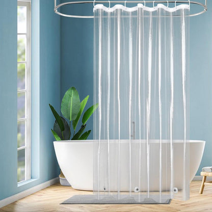Transparenter Wasserdichter Duschvorhang mit Magneten 120x200 cm