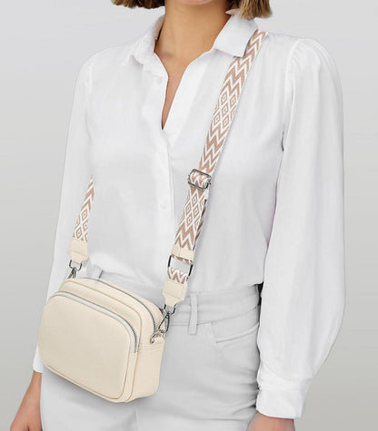 Umhängetasche Damen Leder Crossbody Schultertasche Verstellbarer Gurt