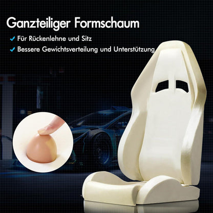 Gaming Stuhl mit RGB LED Massage Stoff Ergo Schwarz