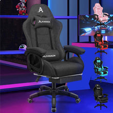 Gamingstuhl mit Massage, Fußstütze, Kopfstütze, 150° Rückenlehne
