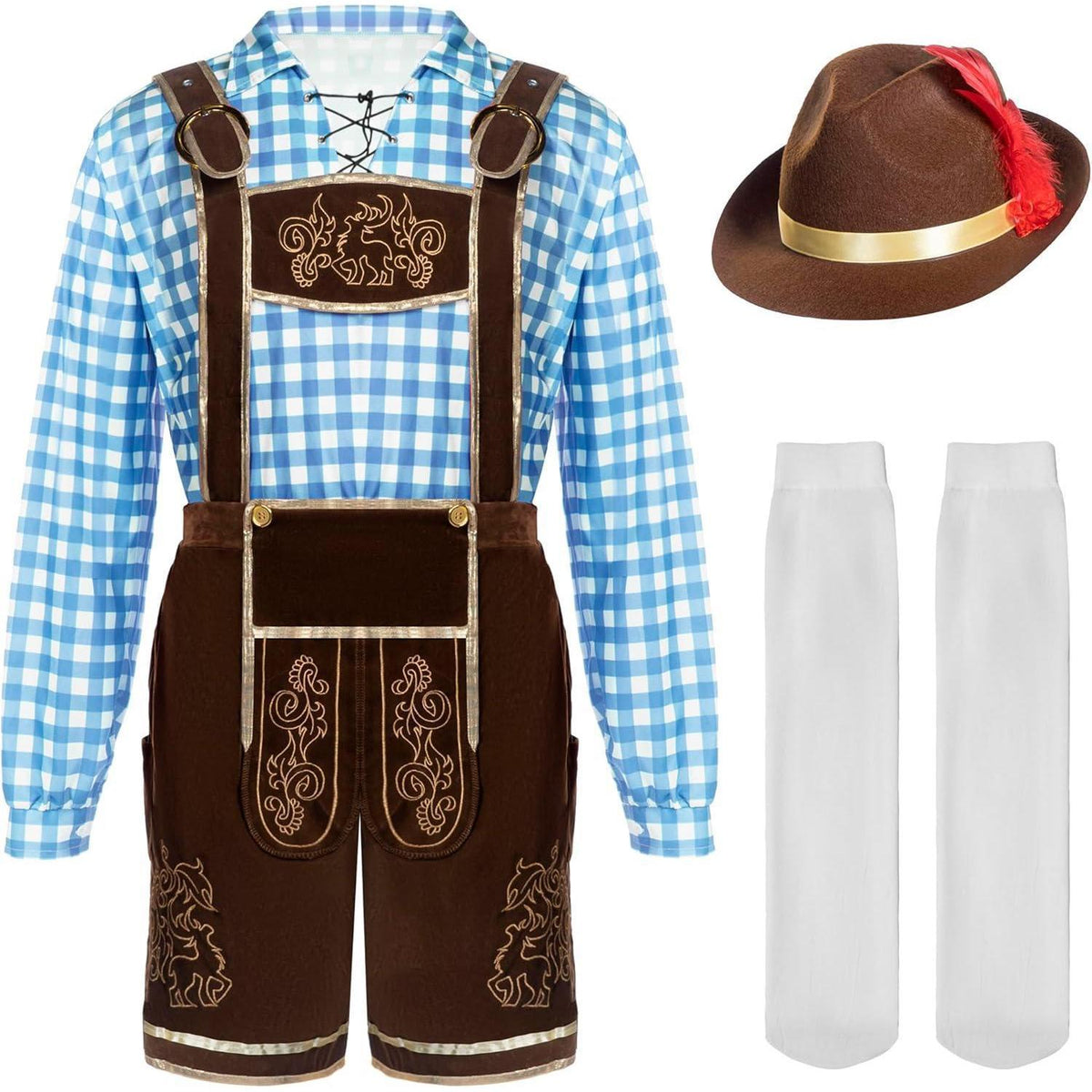 Oktoberfest Herren Kostüm Set - Bayerische Tracht Deluxe