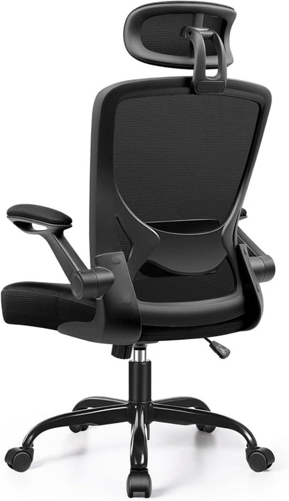 Ergonomischer Bürostuhl mit verstellbarer Kopfstütze und Armlehnen